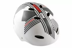 Volare Cykelhjelm - Skatehjelm - No Limits - Hvid Grå Rød