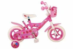 Yipeeh Flowerie Børnecykel - Piger - 10 Tommer - Pink / Hvid - Fast Gear