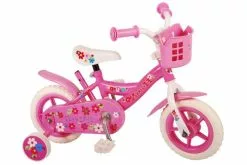 Yipeeh Flowerie Børnecykel - Piger - 10 Tommer - Pink / Hvid - Fast Gear -Cykler Salgsbutik Flowerie 10 inch tr W1800
