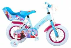 Disney Frozen 2 Børnecykel - Piger - 12 Tommer - Blå / Lilla - To Håndbremser