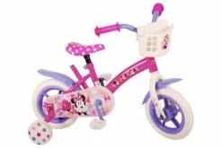 Disney Minnie Cutest Ever! Børnecykel - Piger - 10 Tommer - Pink / Hvid / Lilla - Fast Gear