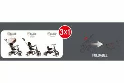 Q-Play QPlay Tricycle Rito 3 In 1 - Drenge Og Piger - Gray Deluxe -Cykler Salgsbutik RITO oc78 7k