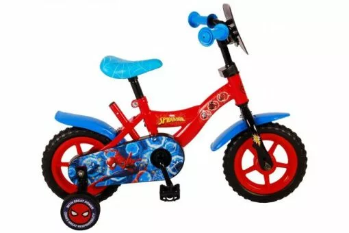 Spiderman Spider-Man Børnecykel - Drenge - 10 Tommer - Rød / Blå - Fast Gear -Cykler Salgsbutik Spider Man 10 inch 2 tr W1800