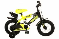 Volare Sportivo Børnecykel - Drenge - 12 Tommer - Neon Gul/Sort - 95% Samlet