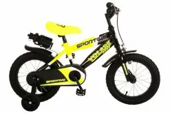 Volare Sportivo Børnecykel - Drenge - 14 Tommer - Neon Gul/Sort - 95% Samlet