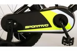 Volare Sportivo Børnecykel - Drenge - 14 Tommer - Neon Gul/Sort - 95% Samlet -Cykler Salgsbutik Sportivo 14 inch geel 5 W1800