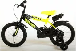 Volare Sportivo Børnecykel - Drenge - 16 Tommer - Neon Gul Sort - 95% Samlet -Cykler Salgsbutik Sportivo 16 inch geel 12 W1800