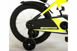 Volare Sportivo Børnecykel - Drenge - 16 Tommer - Neon Gul Sort - 95% Samlet -Cykler Salgsbutik Sportivo 16 inch geel 3 W1800