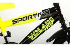 Volare Sportivo Børnecykel - Drenge - 16 Tommer - Neon Gul Sort - 95% Samlet -Cykler Salgsbutik Sportivo 16 inch geel 6 W1800