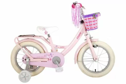 Volare Ashley Børnecykel - Piger - 14 Tommer - Pink - 95% Samlet -Cykler Salgsbutik Volare 14 inch Ashley fiets 2 trans W1800