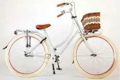 Volare Classic Oma Damecykel - 45 Centimeter - Matt Sølv -Cykler Salgsbutik Volare Classic Oma 28 inch mat Silver 15 W1800