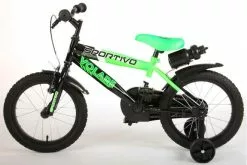 Volare Sportivo Børnecykel - Drenge - 16 Tommer - Neon Grøn Sort - 95% Samlet -Cykler Salgsbutik Volare Sportivo 16 inch 14 W1800