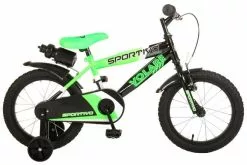 Volare Sportivo Børnecykel - Drenge - 16 Tommer - Neon Grøn Sort - 95% Samlet