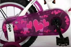Volare Heart Cruiser Børnecykel - Piger - 12 Tommer - Hvid/Lilla -Cykler Salgsbutik Yipeeh Heart Cruiser 12 inch meisjesfiets 5 W1800